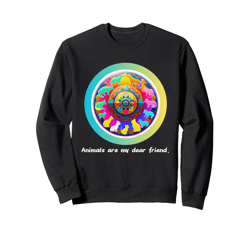 Animals Are My Best Friends Sacred Sweatshirt - Unique Graphic Unisex - T-Shirt, Sweatshirt, Hoodie