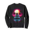 Synthwave Astronaut Cyberpunk Sweatshirt - Casual Everyday Wear Men Women - T-Shirt, Sweatshirt, Hoodie