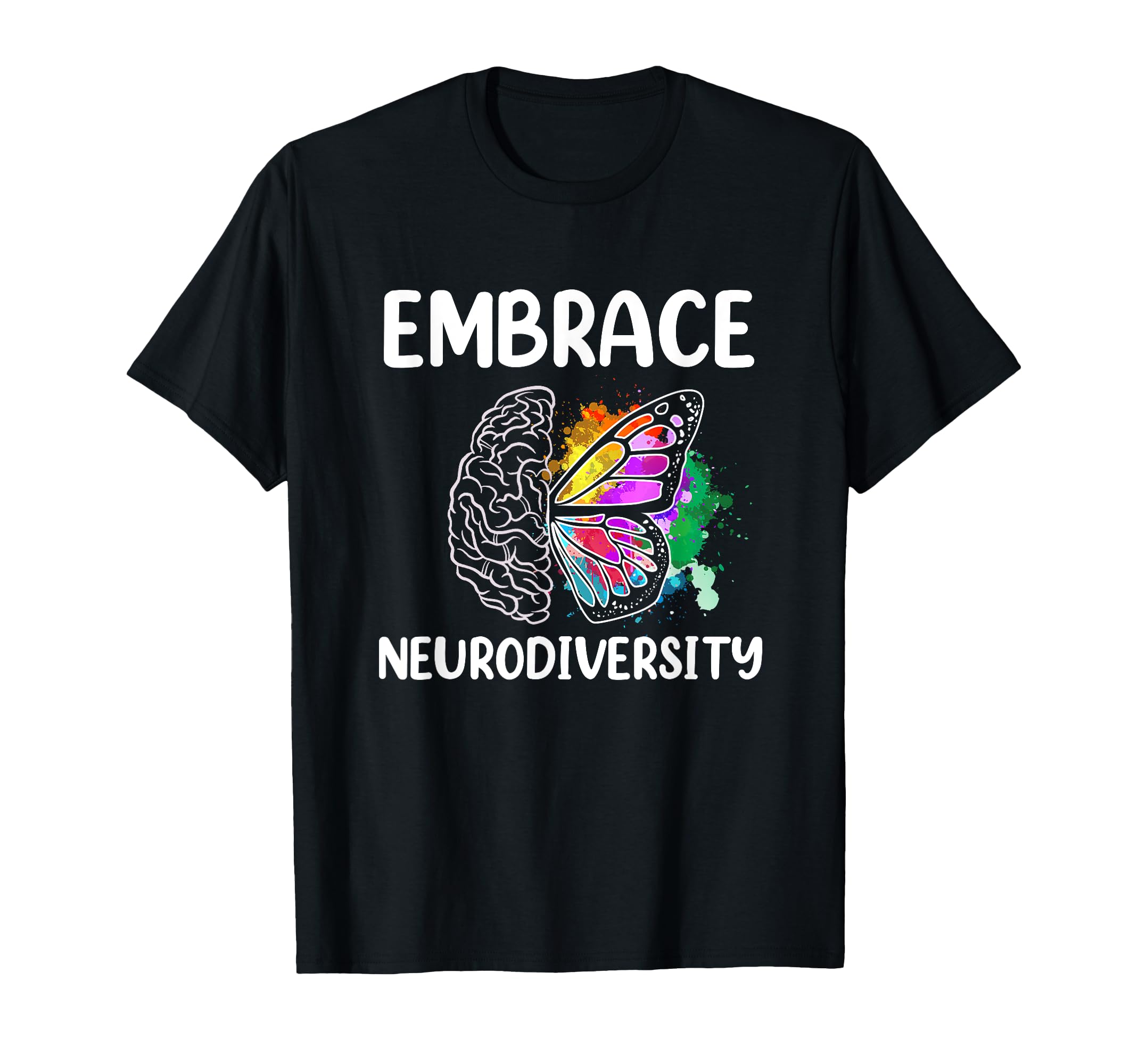 Embrace Neurodiversity Autism Adhd T-Shirt - Minimalist Print for Adults - T-Shirt, Sweatshirt, Hoodie