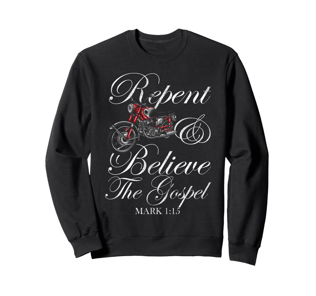 Christian Motorcycle Biker Sweatshirt - Fun Novelty Design Men Women - T-Shirt, Sweatshirt, Hoodie