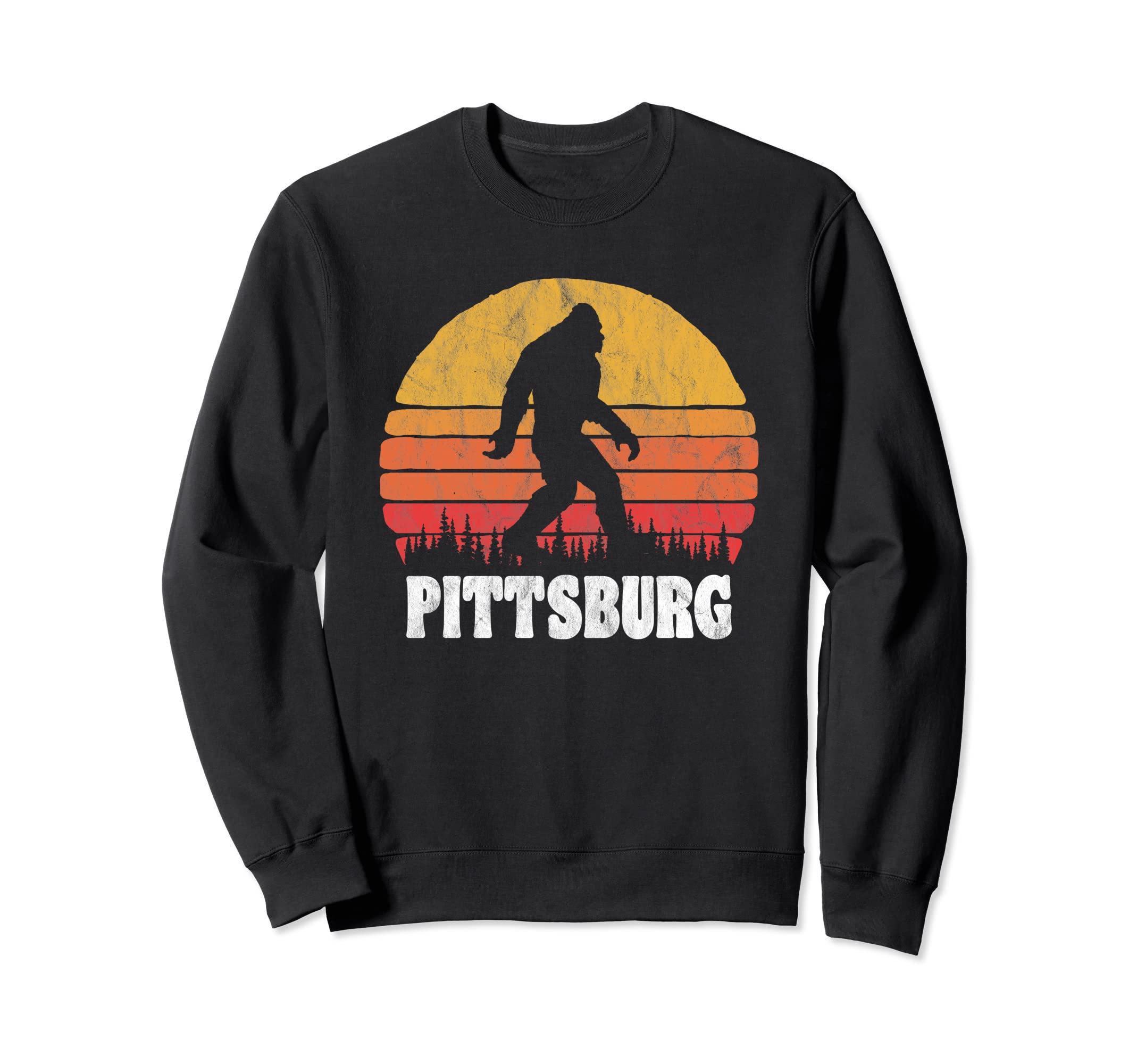 Pittsburg Eighties Bigoot Sunset Sweatshirt - Fun Novelty Design for Adults - T-Shirt, Sweatshirt, Hoodie