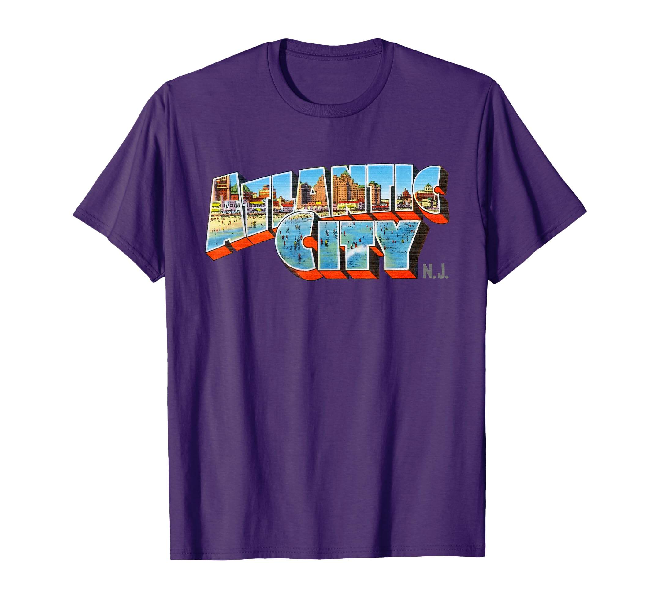 Atlantic City New Jersey Nj Souvenir T-Shirt - Graphic Print Unisex - T-Shirt, Sweatshirt, Hoodie