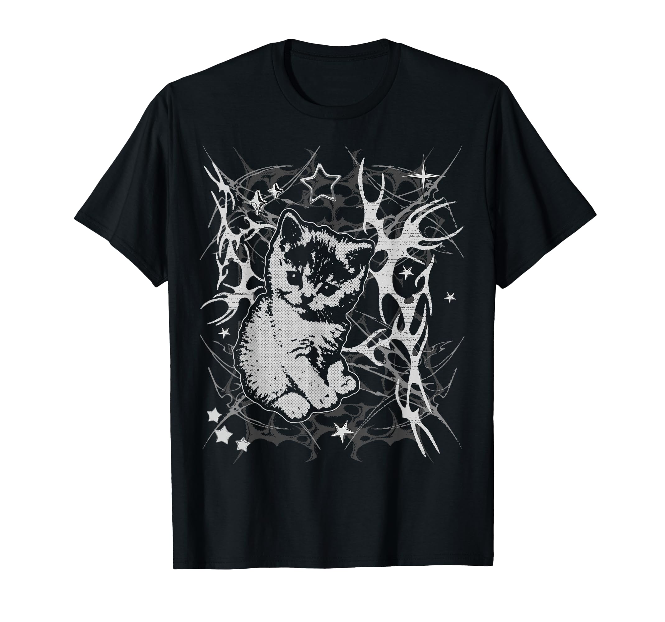 Y2K Cat Emo 2000S Grunge T-Shirt - Graphic Print Unisex - T-Shirt, Sweatshirt, Hoodie