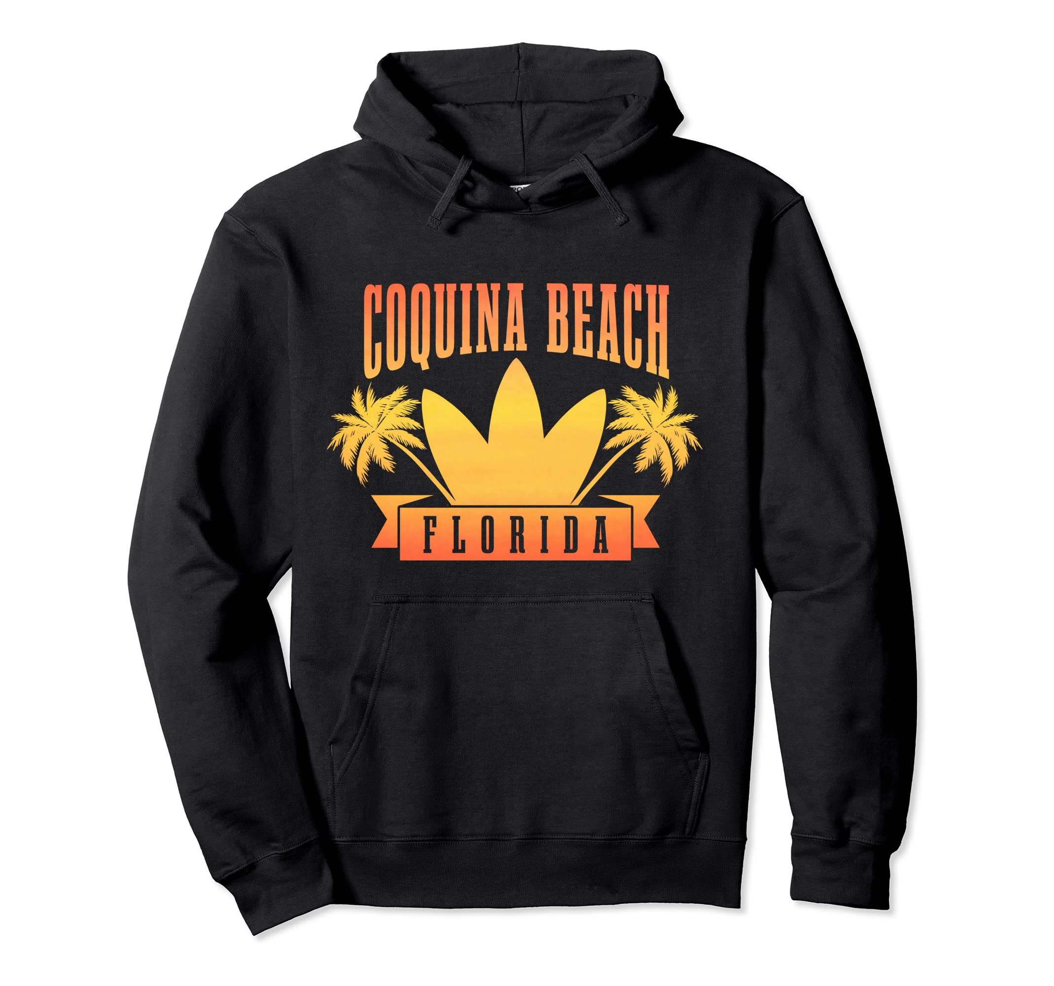 Coquina Beach Florida Fl Surf Sunset Hoodie - Minimalist Print Men Women - T-Shirt, Sweatshirt, Hoodie