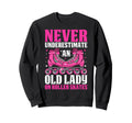 Skating Never Underestimate Old Lady Sweatshirt - Streetwear Style Unisex - T-Shirt, Sweatshirt, Hoodie