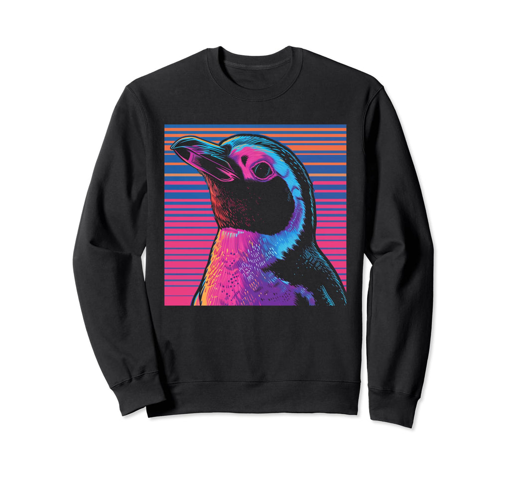 Penguin Vaporwave Aesthetic Synthwave Sweatshirt - Unique Graphic Unisex - T-Shirt, Sweatshirt, Hoodie