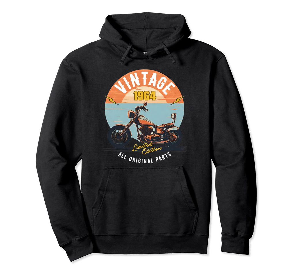 1964 Motorcycle Bikers Sixtieth Birthday Hoodie - Novelty Apparel Men Women - T-Shirt, Sweatshirt, Hoodie