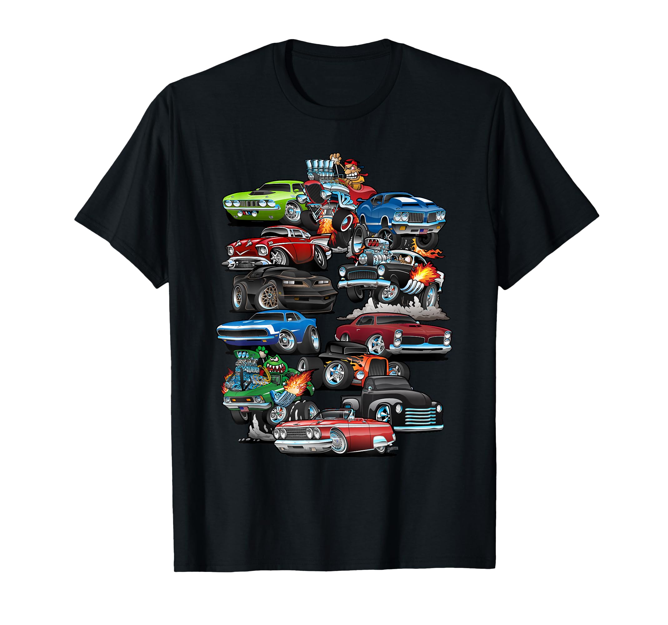 Car Madness Muscle Cars Cars And T-Shirt - Aesthetic Graphic for Adults - T-Shirt, Sweatshirt, Hoodie