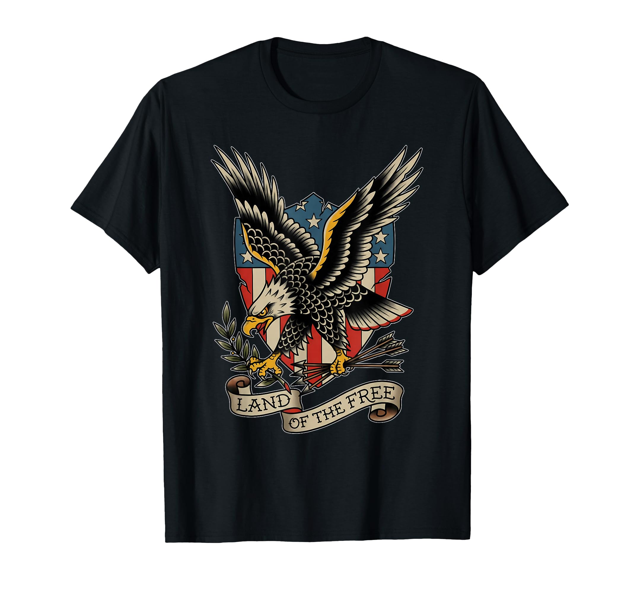 American Bald Eagle Land Free T-Shirt - Aesthetic Graphic for Adults - T-Shirt, Sweatshirt, Hoodie
