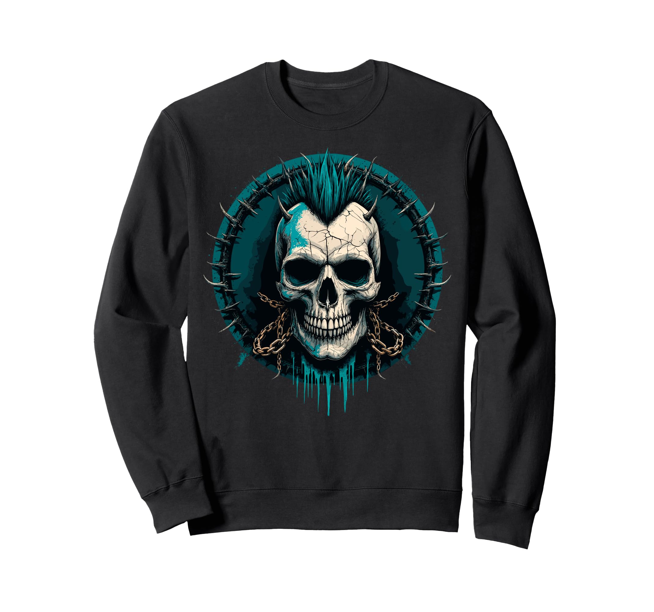 Skull Biker Motorcycling Sweatshirt - Casual Everyday Wear for Adults - T-Shirt, Sweatshirt, Hoodie