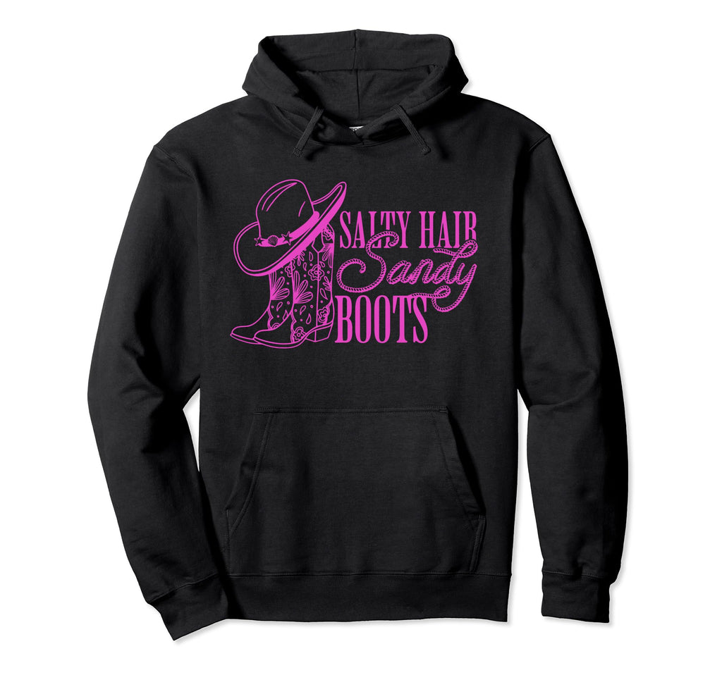 Salt Hair Sandy Boots Western Summer Hoodie - Graphic Print Men Women - T-Shirt, Sweatshirt, Hoodie