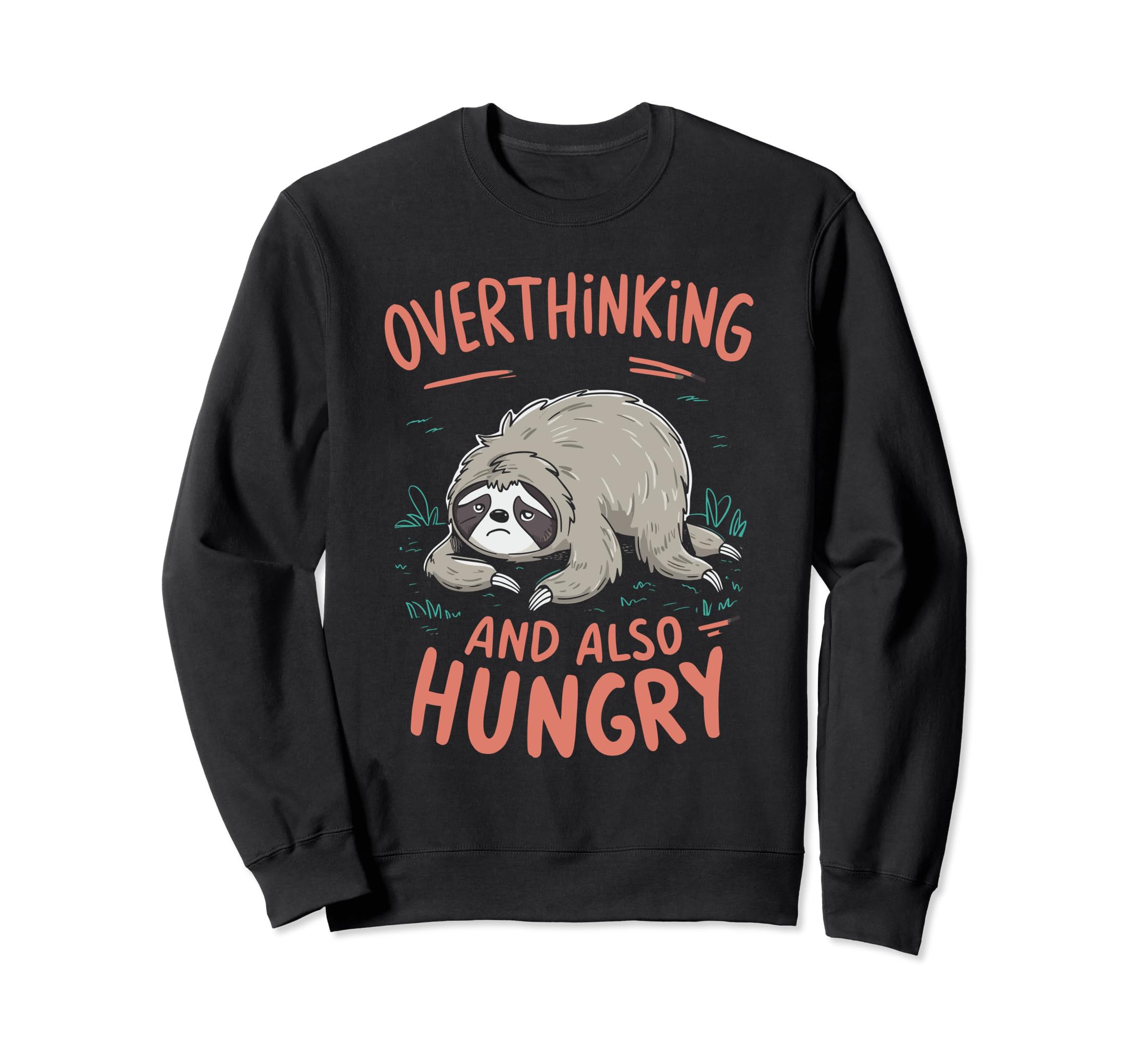 Hungry Overthinker Food Anxiety Hoodie - Novelty Apparel for Adults - T-Shirt, Sweatshirt, Hoodie