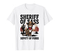Sheriff Sass Deputy Purrs Cowboy T-Shirt - Minimalist Print for Adults - T-Shirt, Sweatshirt, Hoodie