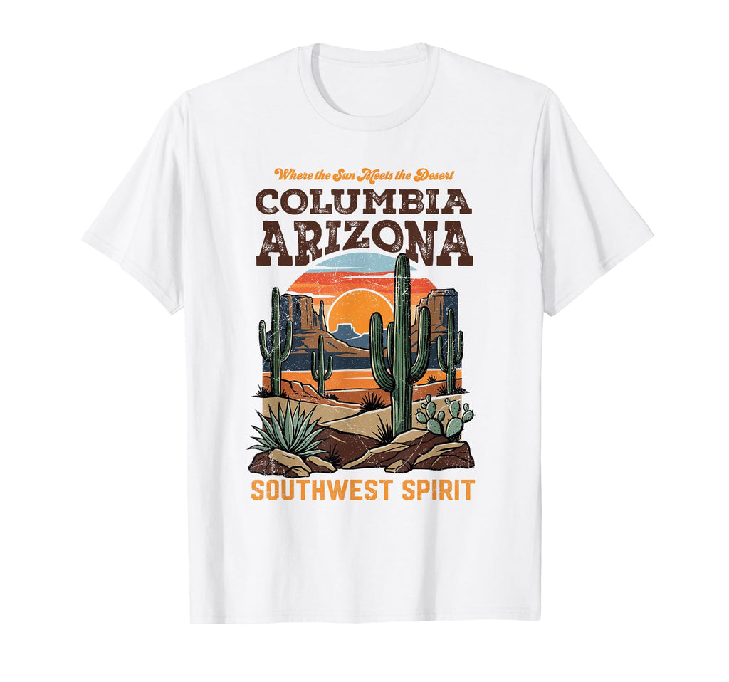 Columbia Az Southwest Desert T-Shirt - Aesthetic Graphic for Adults - T-Shirt, Sweatshirt, Hoodie