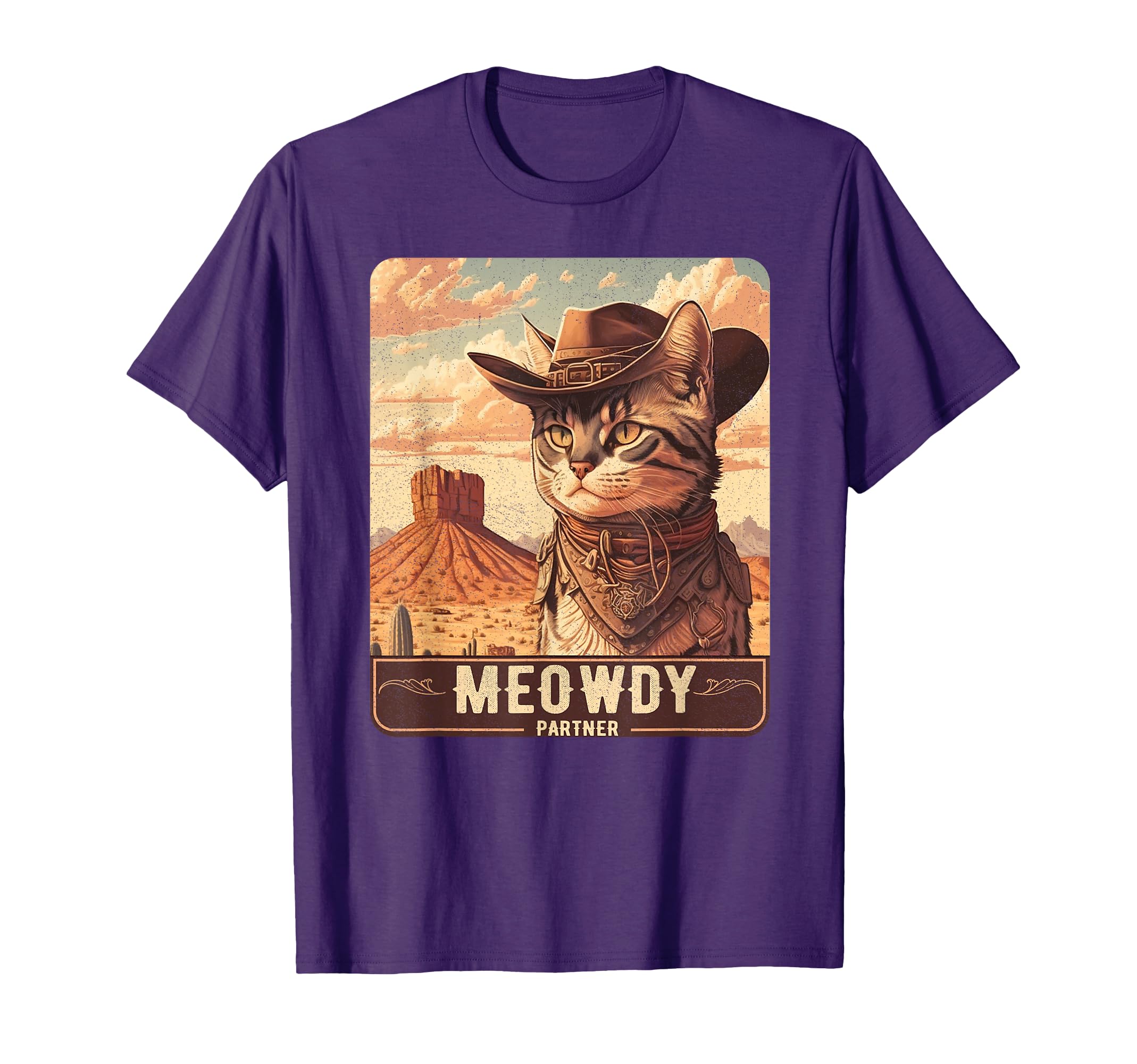 Meowdy Funny Country Music Cat T-Shirt - Casual Everyday Wear Men Women - T-Shirt, Sweatshirt, Hoodie