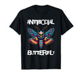 Antisocial Butterfly Funny Death Head Moth T-Shirt - Novelty Apparel Unisex - T-Shirt, Sweatshirt, Hoodie