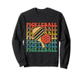 Pickleball Groovy Wavy Rainbow Sweatshirt - Casual Everyday Wear Unisex - T-Shirt, Sweatshirt, Hoodie