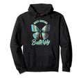 Anti Social Butterfly Funny Butterfly Hoodie - Unique Graphic Unisex - T-Shirt, Sweatshirt, Hoodie