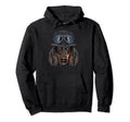 Funny Motorcycle Helmet Black And Tan Hoodie - Novelty Apparel Unisex - T-Shirt, Sweatshirt, Hoodie