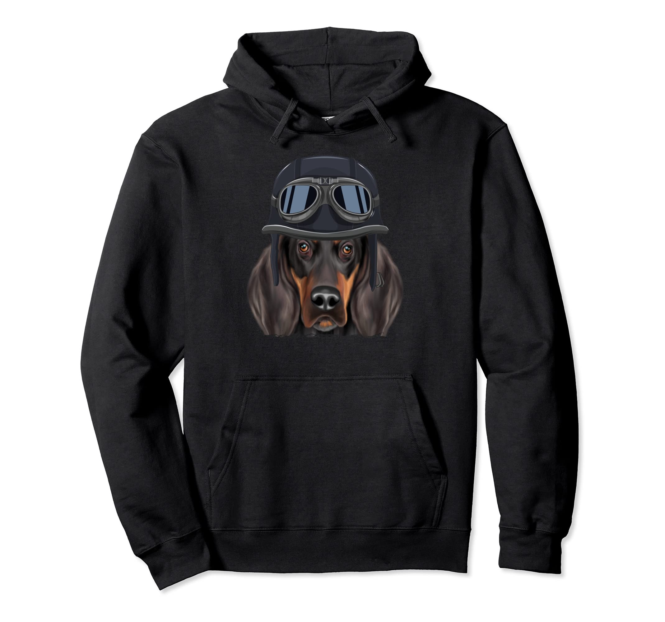 Funny Motorcycle Helmet Black And Tan Hoodie - Novelty Apparel Unisex - T-Shirt, Sweatshirt, Hoodie