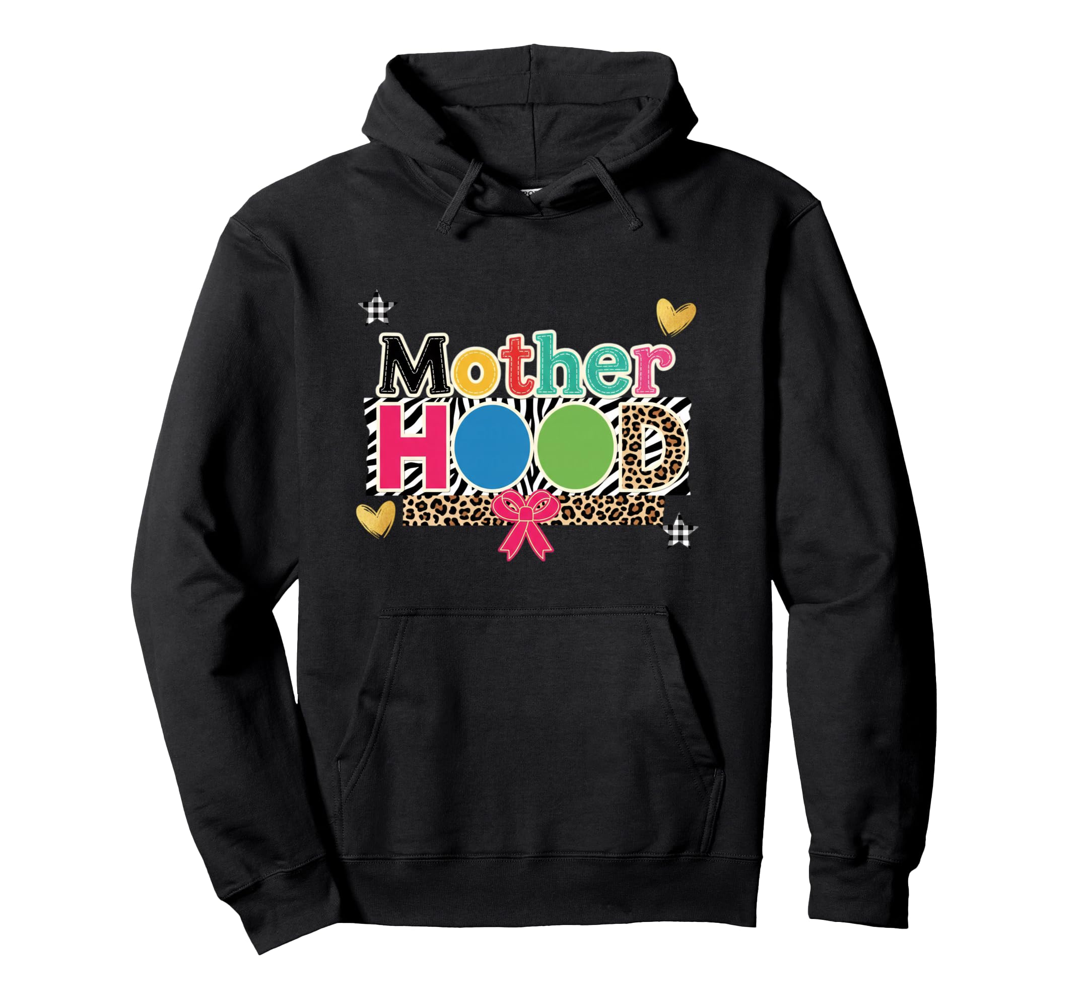Mother Hood Colorful Mom Leopard Zebra Hoodie - Streetwear Style for Adults - T-Shirt, Sweatshirt, Hoodie