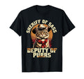 Funny Sheriff Cat Meme Cowboy T-Shirt - Minimalist Print for Adults - T-Shirt, Sweatshirt, Hoodie