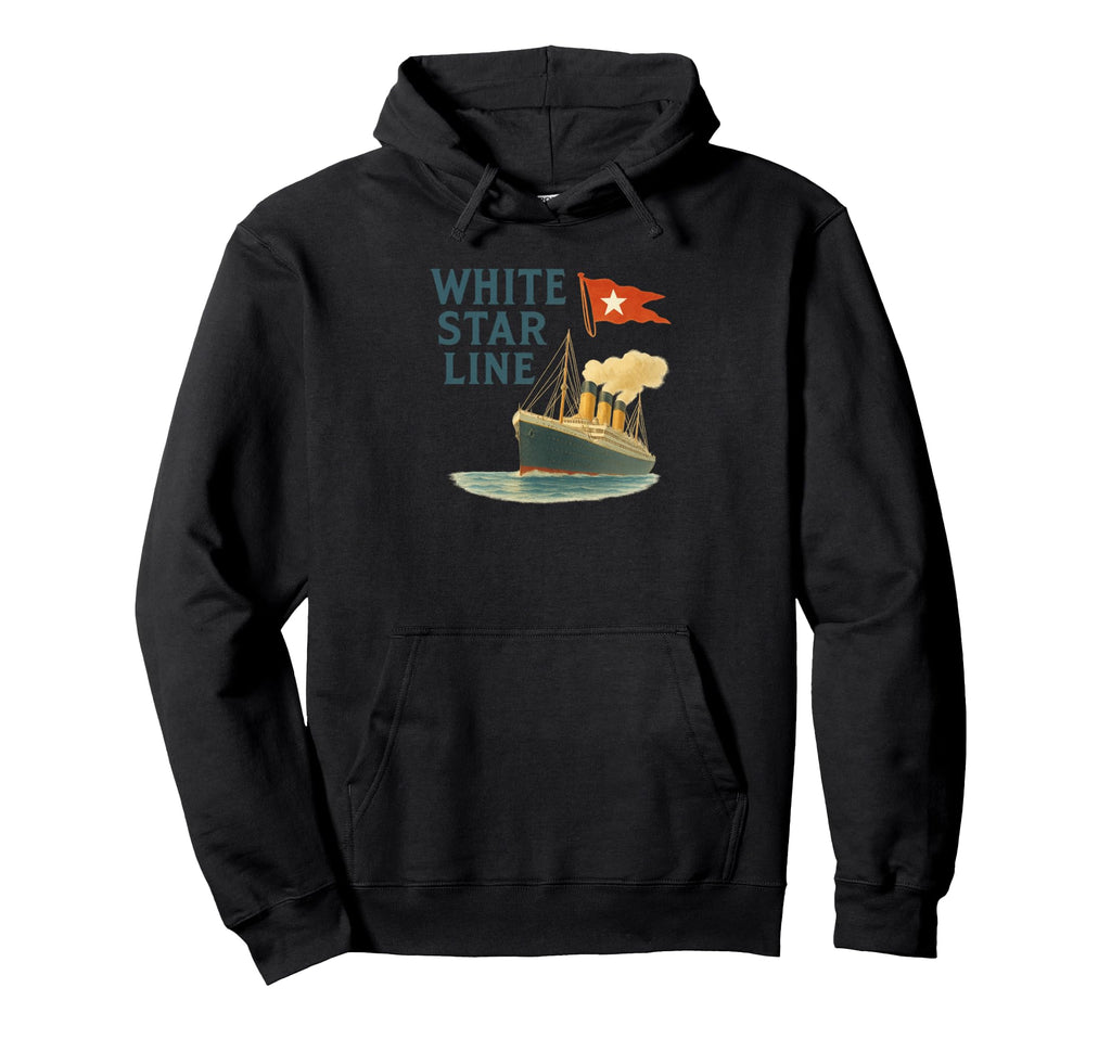 White Star Line Postcard And Stationery Co Hoodie - Minimalist Print Unisex - T-Shirt, Sweatshirt, Hoodie