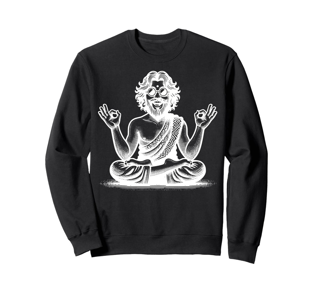 Meditate And Elevate Meditating Sweatshirt - Custom Art Print Men Women - T-Shirt, Sweatshirt, Hoodie