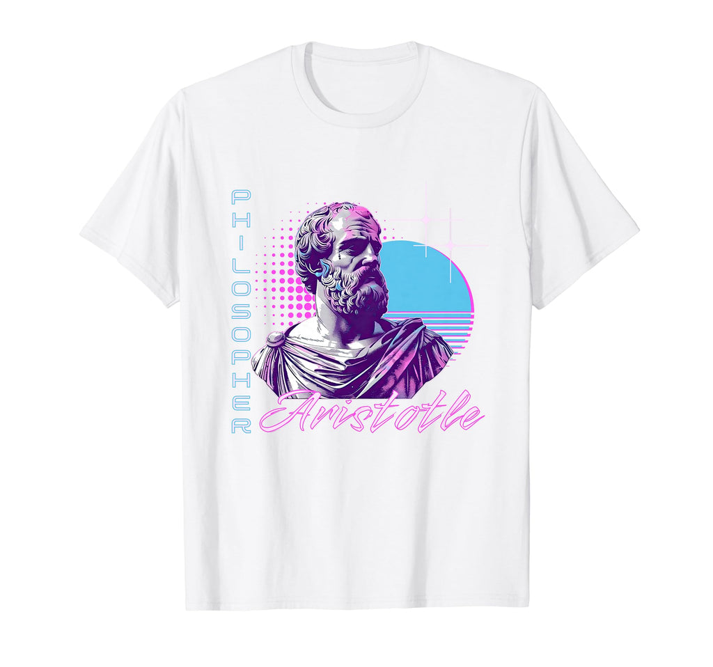 Aristotle Vaporwave Aesthetic 80S T-Shirt - Fun Novelty Design Men Women - T-Shirt, Sweatshirt, Hoodie