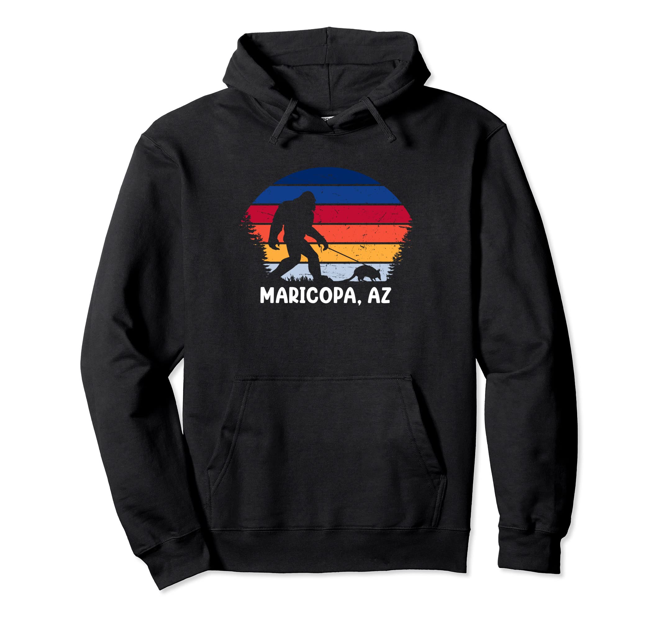 Bigfoot Armadillo Animal Outfit Sunset Mesa Hoodie - Graphic Print Unisex - T-Shirt, Sweatshirt, Hoodie