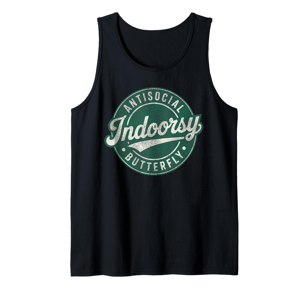Indoorsy Antisocial Butterfly Badge Hoodie - Streetwear Style Men Women - T-Shirt, Sweatshirt, Hoodie