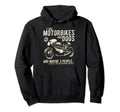 Funny I Like Motorbikes And Dogs Hoodie - Minimalist Print for Adults - T-Shirt, Sweatshirt, Hoodie