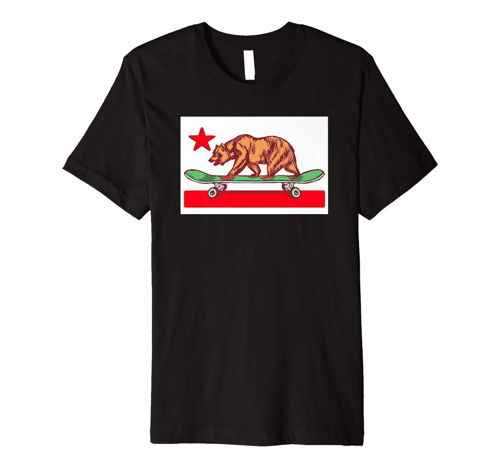 Skateboard Grizzly Bear California T-Shirt - Custom Art Print Men Women - T-Shirt, Sweatshirt, Hoodie