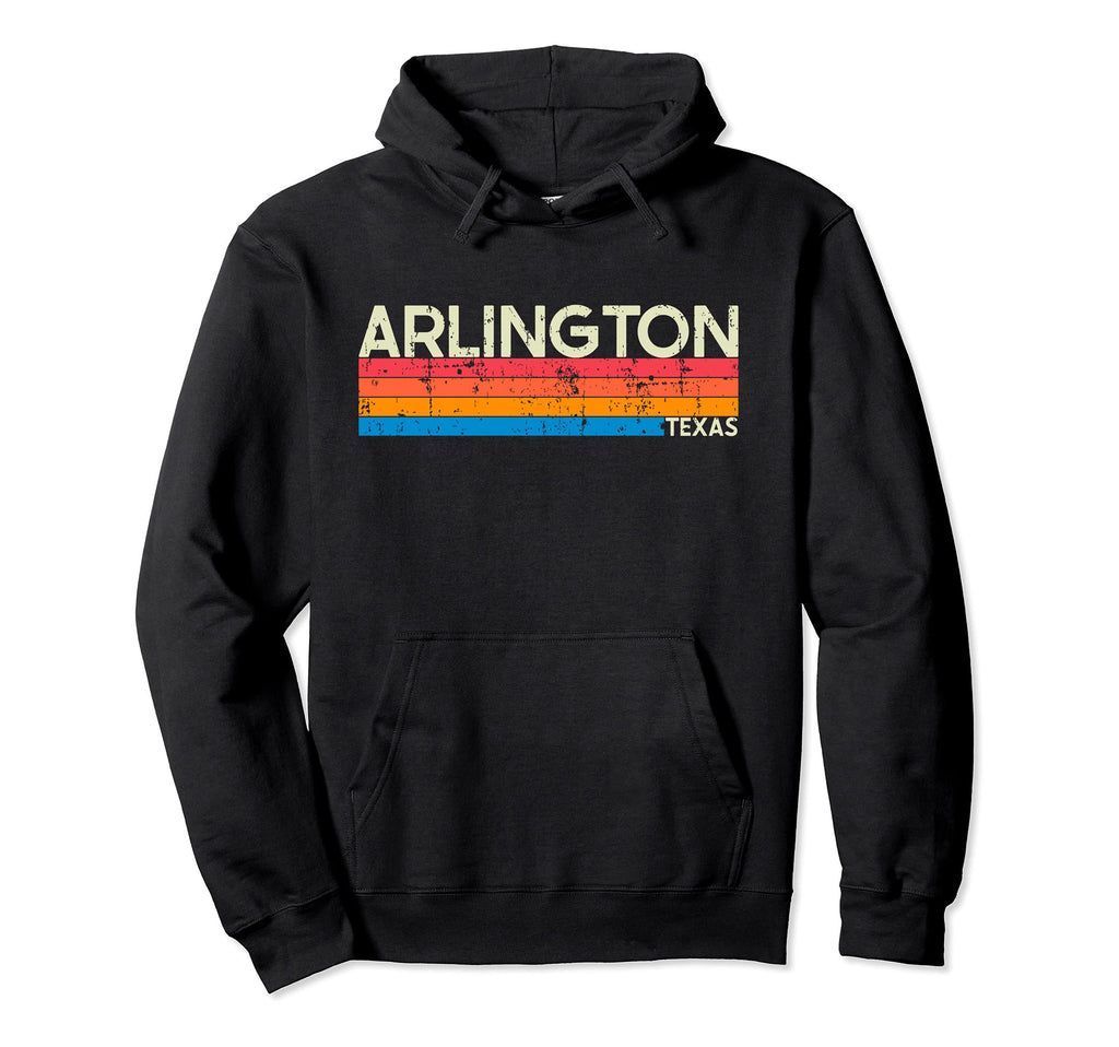 Arlington Texas Distressed Souvenir Hoodie - Minimalist Print Unisex - T-Shirt, Sweatshirt, Hoodie
