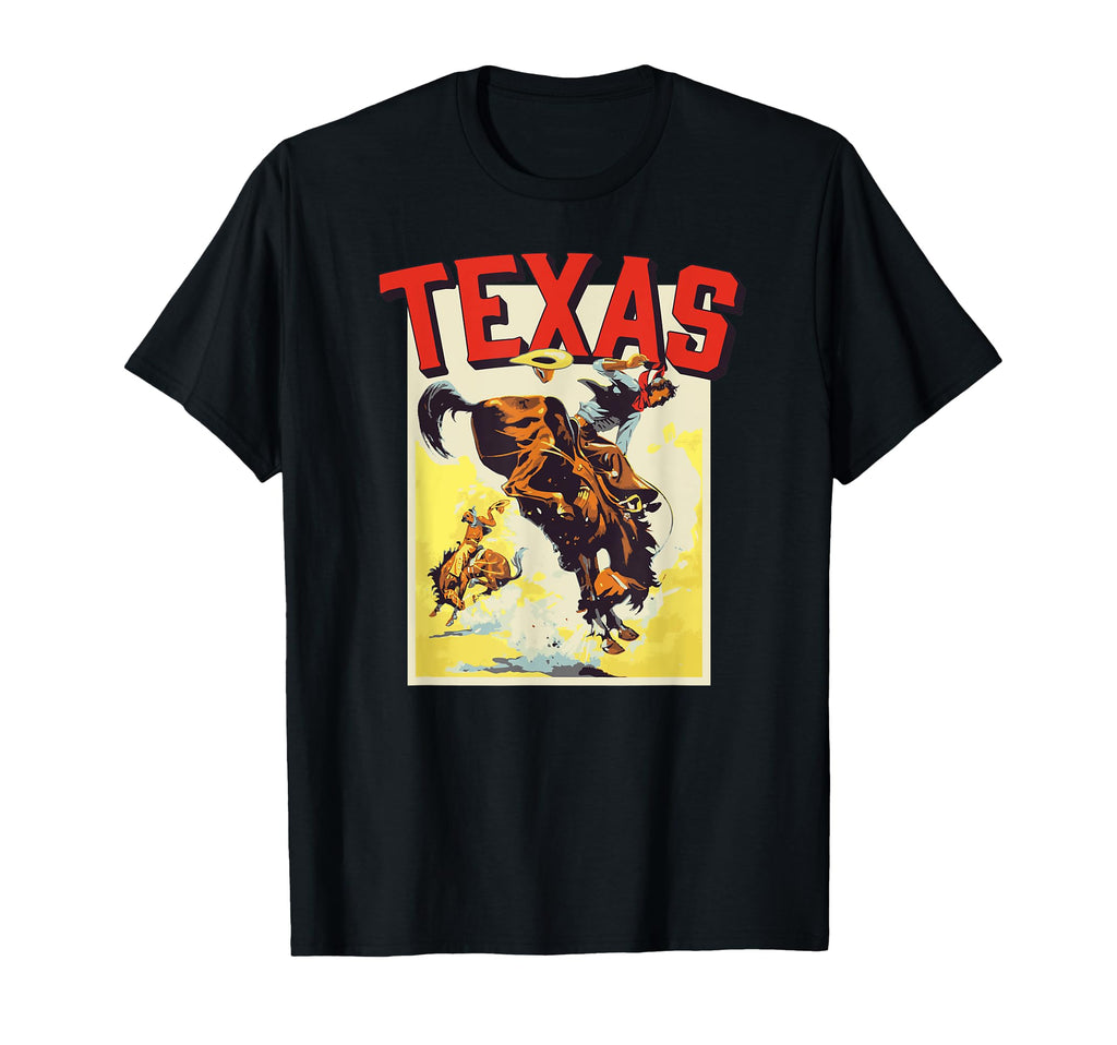 Texas Rodeo Travel Postcard T-Shirt - Casual Everyday Wear Men Women - T-Shirt, Sweatshirt, Hoodie