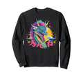 Dragon Techno Vaporwave Futuristic Sweatshirt - Custom Art Print Unisex - T-Shirt, Sweatshirt, Hoodie
