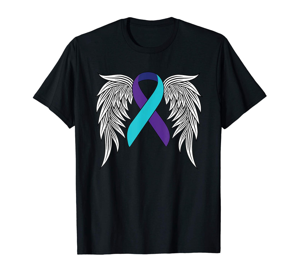Ribbon Angel Wings Suicide T-Shirt - Casual Everyday Wear for Adults - T-Shirt, Sweatshirt, Hoodie