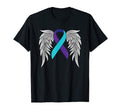 Ribbon Angel Wings Suicide T-Shirt - Casual Everyday Wear for Adults - T-Shirt, Sweatshirt, Hoodie