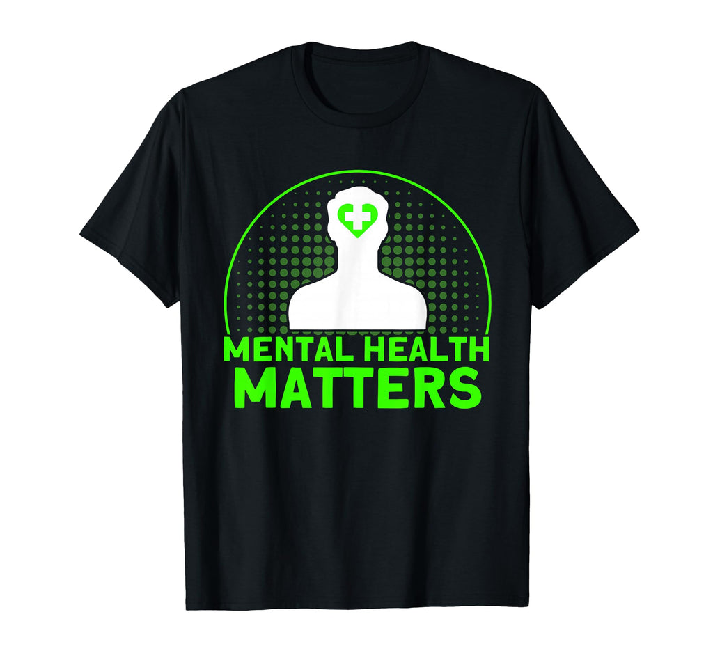 Mental Health Green Ribbon Mental T-Shirt - Unique Graphic Men Women - T-Shirt, Sweatshirt, Hoodie