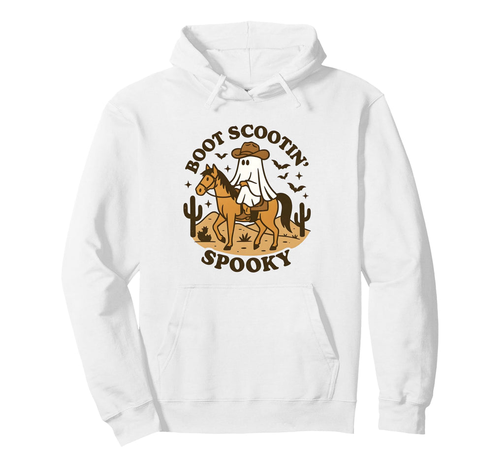 Boot Scootin Spooky Western Halloween Hoodie - Novelty Apparel Unisex - T-Shirt, Sweatshirt, Hoodie