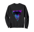 Synthwave Vaporwave Triangle Palm Sweatshirt - Unique Graphic Men Women - T-Shirt, Sweatshirt, Hoodie