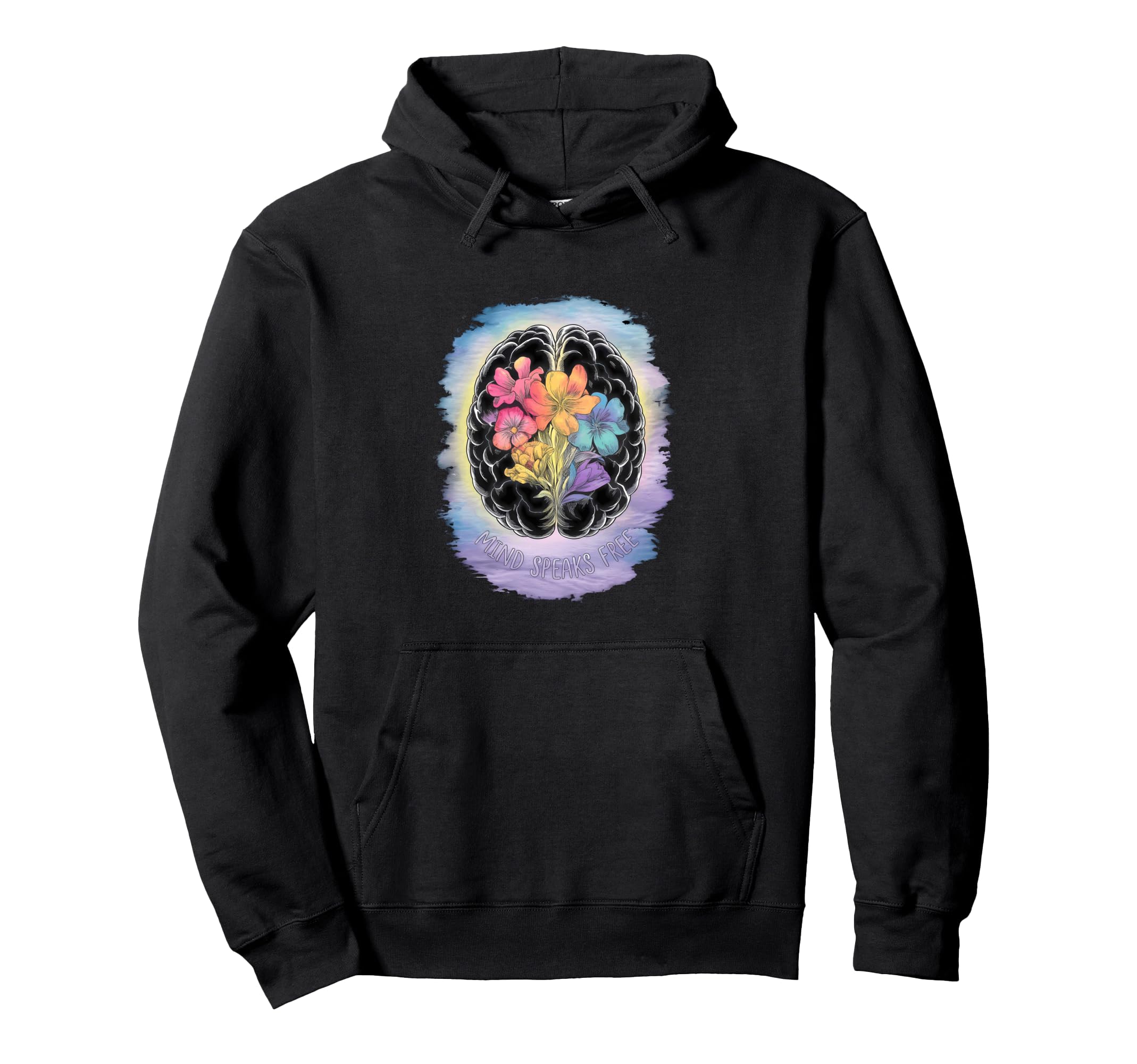 Brain Blooms Flowers Mind Free Hope Mental Hoodie - Novelty Apparel Unisex - T-Shirt, Sweatshirt, Hoodie
