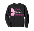 Anti Social Butterfly Butterflies Hoodie - Fun Novelty Design Men Women - T-Shirt, Sweatshirt, Hoodie