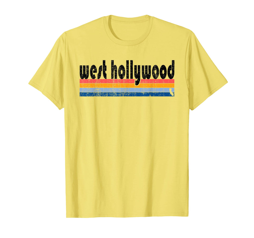 80S West Hollywood Ca T-Shirt - Unique Graphic for Adults - T-Shirt, Sweatshirt, Hoodie