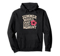 Summer Waves Typography Summer Vibes Hoodie - Graphic Print Men Women - T-Shirt, Sweatshirt, Hoodie