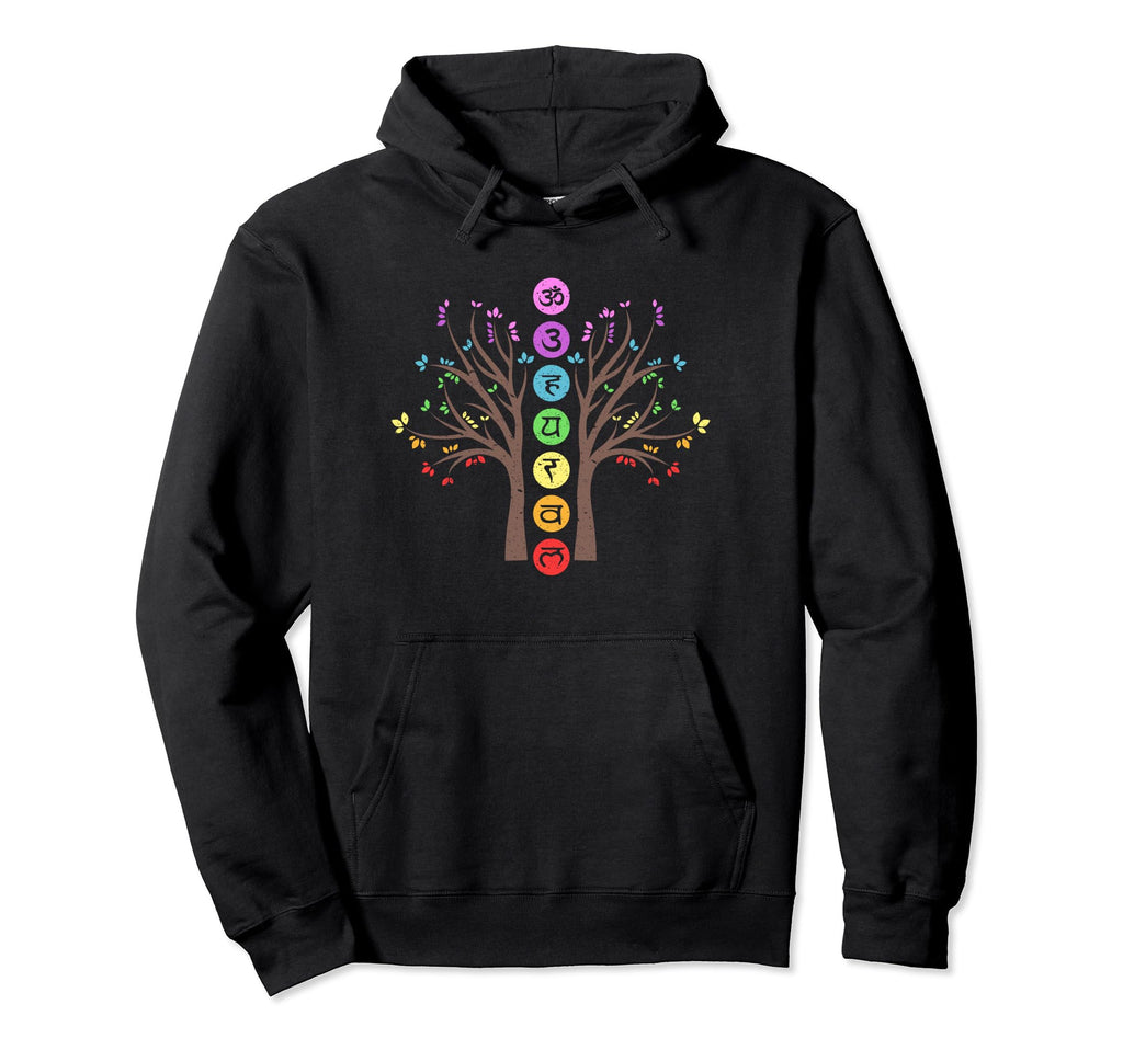 Sanskrit Chakra Tree Life Energy Hoodie - Trendy Graphic Men Women - T-Shirt, Sweatshirt, Hoodie