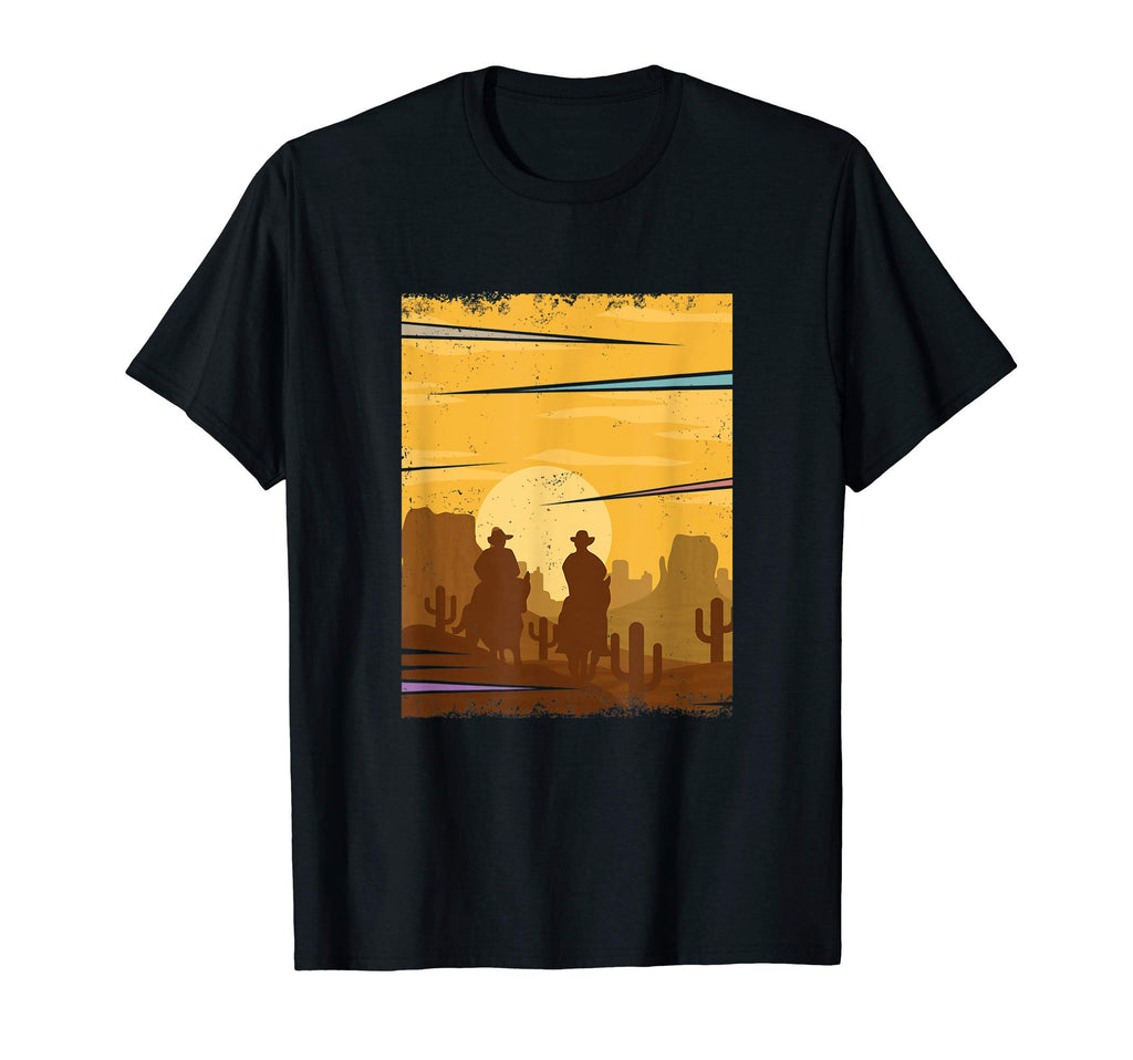 Saddle Western Cowboy Western Sunset T-Shirt - Casual Everyday Wear Unisex - T-Shirt, Sweatshirt, Hoodie