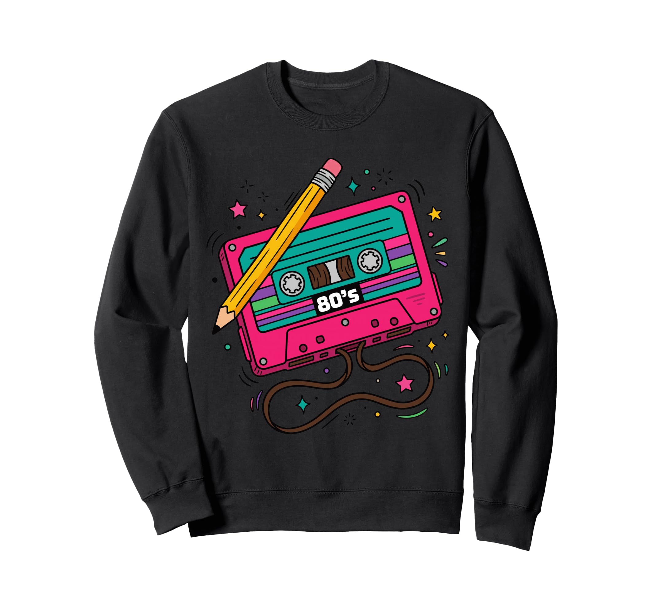 Cassette Tape 80S Music Aesthetic Sweatshirt - Graphic Print for Adults - T-Shirt, Sweatshirt, Hoodie
