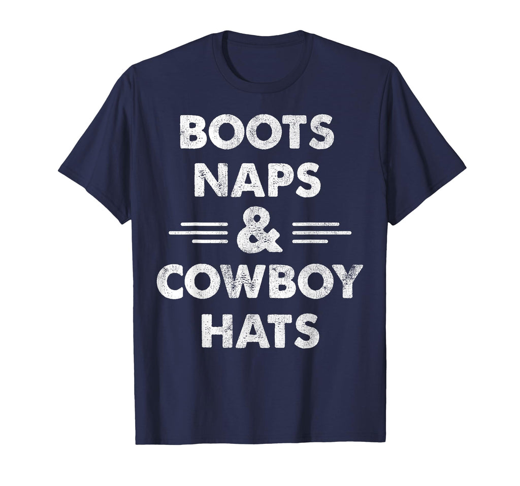 Boots Naps And Cowboy Hats White T-Shirt - Minimalist Print Unisex - T-Shirt, Sweatshirt, Hoodie