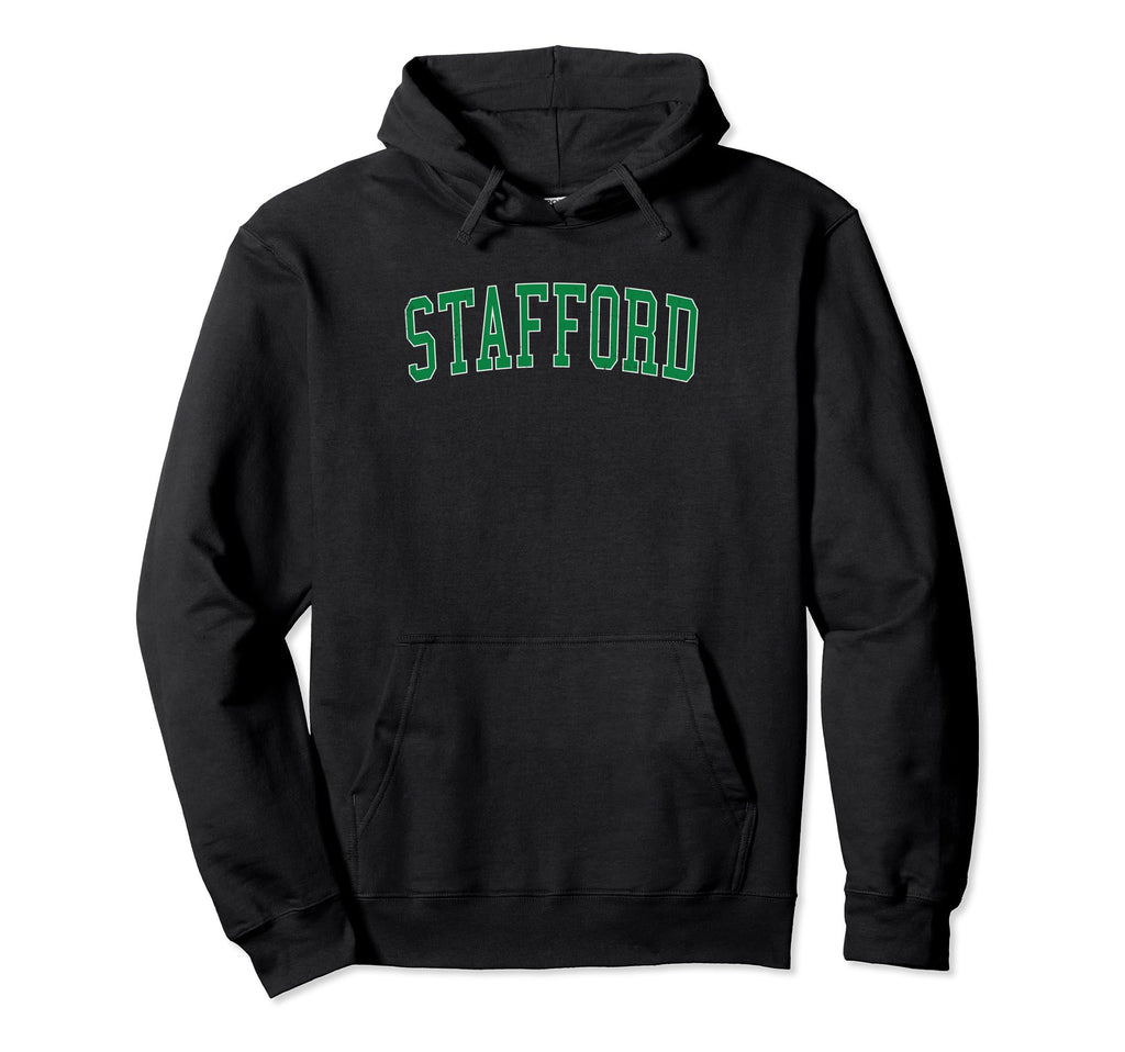Stafford Tx Distressed Green Varsity Hoodie - Novelty Apparel Unisex - T-Shirt, Sweatshirt, Hoodie